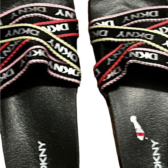 DKNY Kid Textile Multicolored Slides Size 3 - Picture 3 of 5